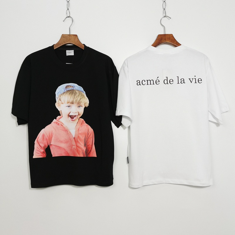 潮牌adlv情侣圆领t恤明星同款短袖调皮男孩网红t恤时尚ins超火