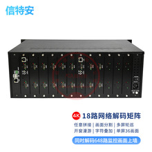 4K18路高清网络监控视频解码器兼容海康大华800W网络解码矩阵上墙