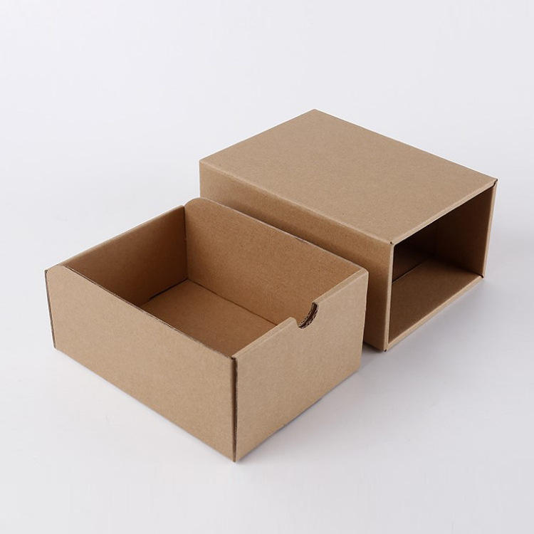 可定制横版牛皮纸三层加强瓦楞抽屉包装盒通用包装内衣土特产礼盒