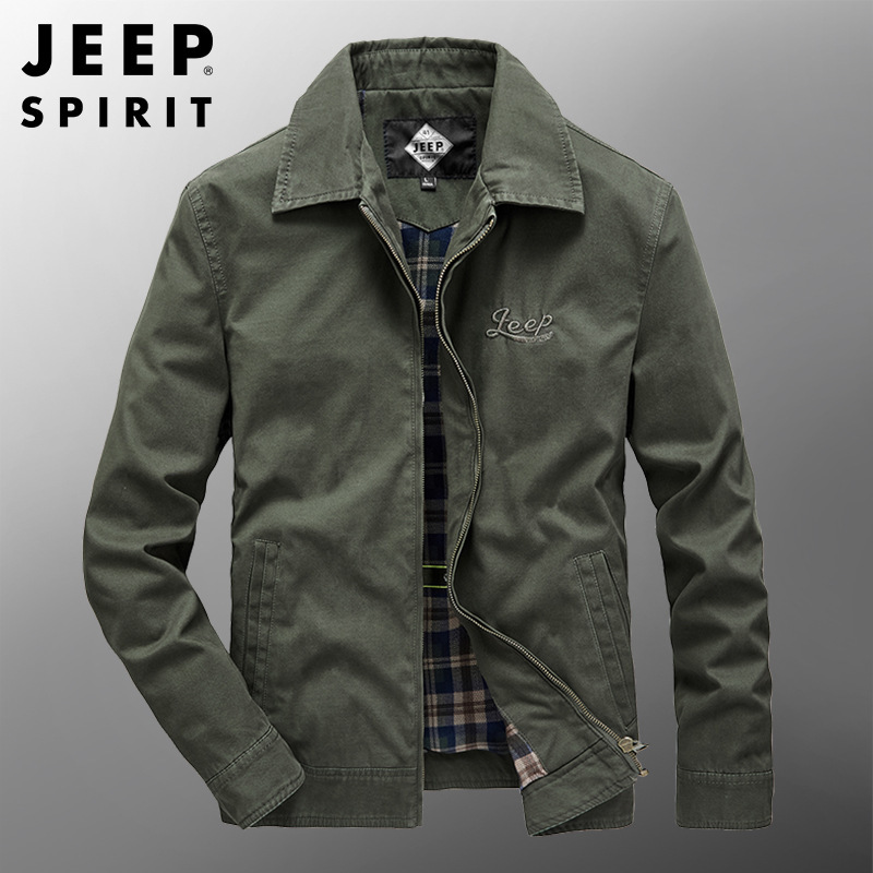jeep spirit春夹克男宽松休闲棒球服青年韩版潮流外套男装hl8875