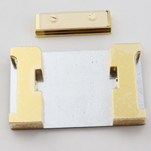 金色不锈钢大箱包H形锁扣套组字母H锁扣箱包五金配件工字锁扣批发