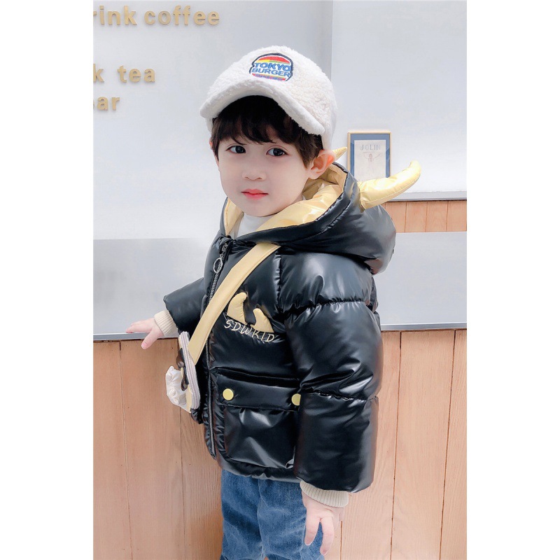 男童棉服潮童男宝宝加厚连帽外套5小童1-3周岁羽绒冬季棉衣洋气潮