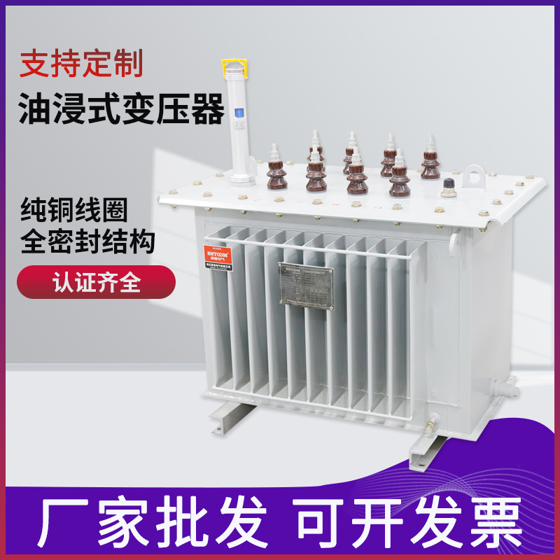 s13-m-100-200-315kva油浸式电力变压器高压三相油变全铜芯10kv