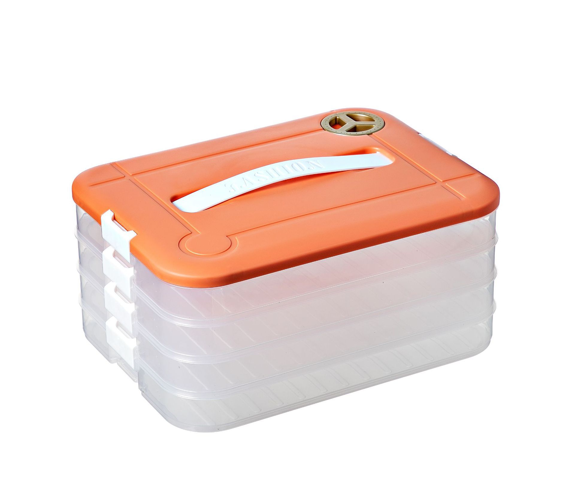 Portable Kitchen with Timing Large Capacity Crisper Dumpling Plate Storage Box