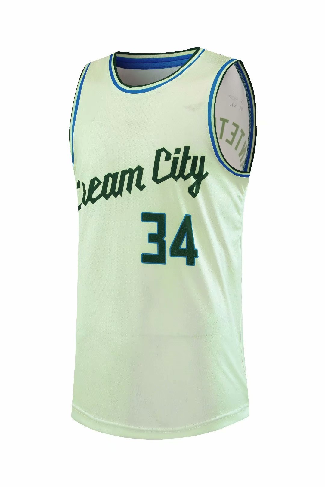 雄鹿队字母哥34号阿德托昆球衣城市版复古篮球服套装全身印数码印