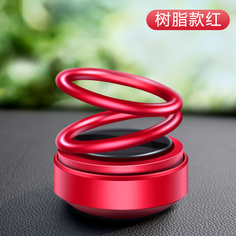 Solar Double Ring Suspension Auto Perfume Factory Wholesale Creative Car Aromatherapy in-Car Car Perfume Decoration