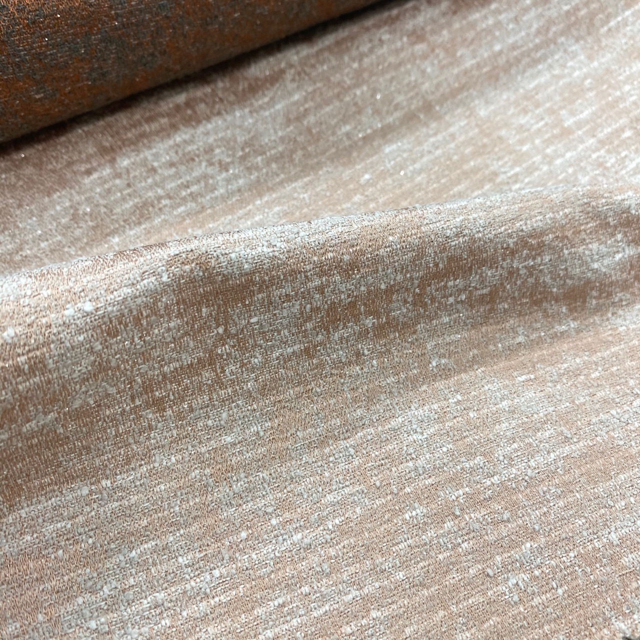 银丝雪尼尔窗帘布料竹节雪尼尔软包面料白色隐约银丝抱枕布宽幅布