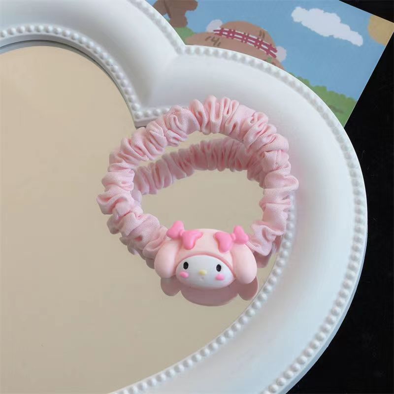 Cute Sanrio Hair Accessories Cinnamoroll Babycinnamoroll Large Intestine Hair Band Sweet Cartoon Head Rope Clow M Hair Band Headdress