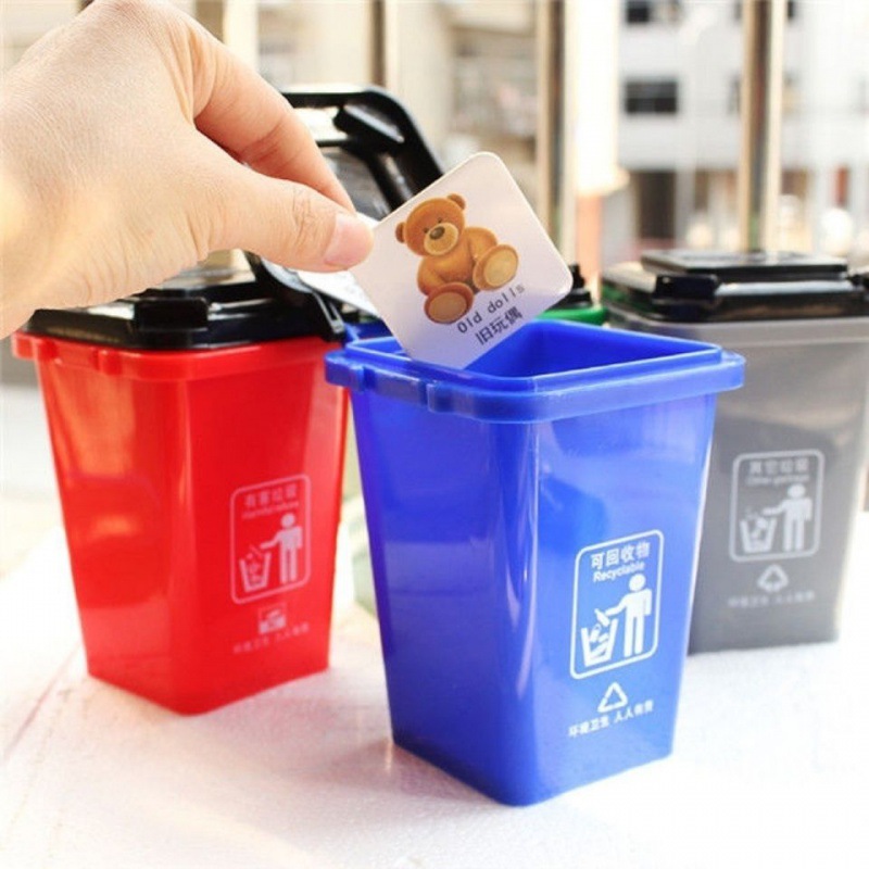 垃圾分类游戏桶脑力道具3-4-6-7周岁儿童早教垃圾桶桌面玩具代发