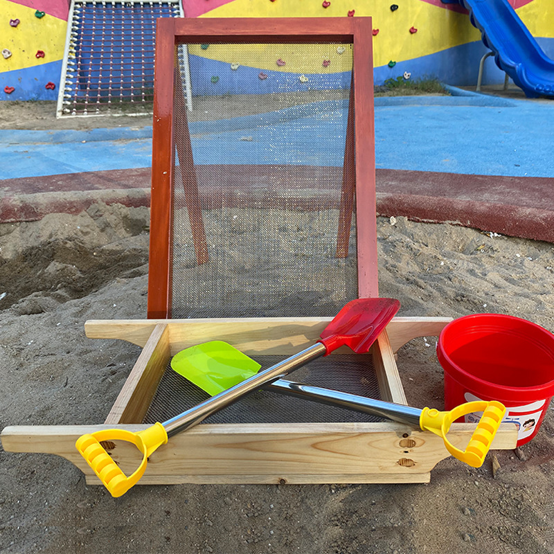 幼儿园儿童户外沙坑玩沙设备沙池沙滩木制网筛沙漏教学游戏玩具