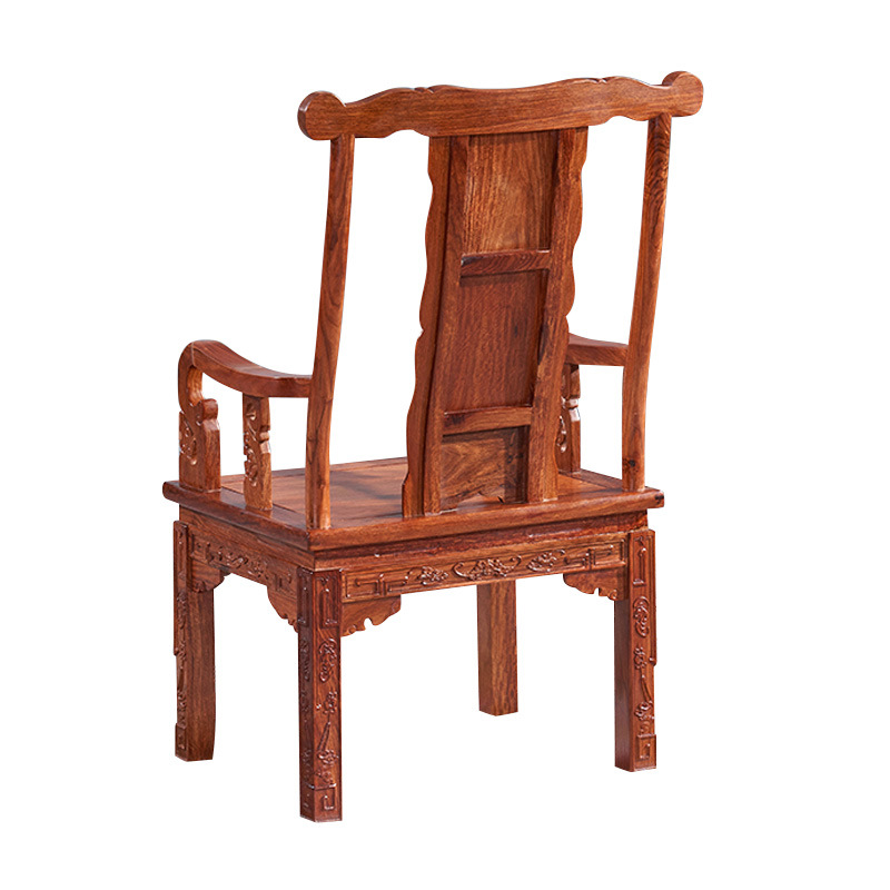 红木主人椅中式家具刺猬紫檀花梨木圈椅太师椅老板办公椅红木椅子