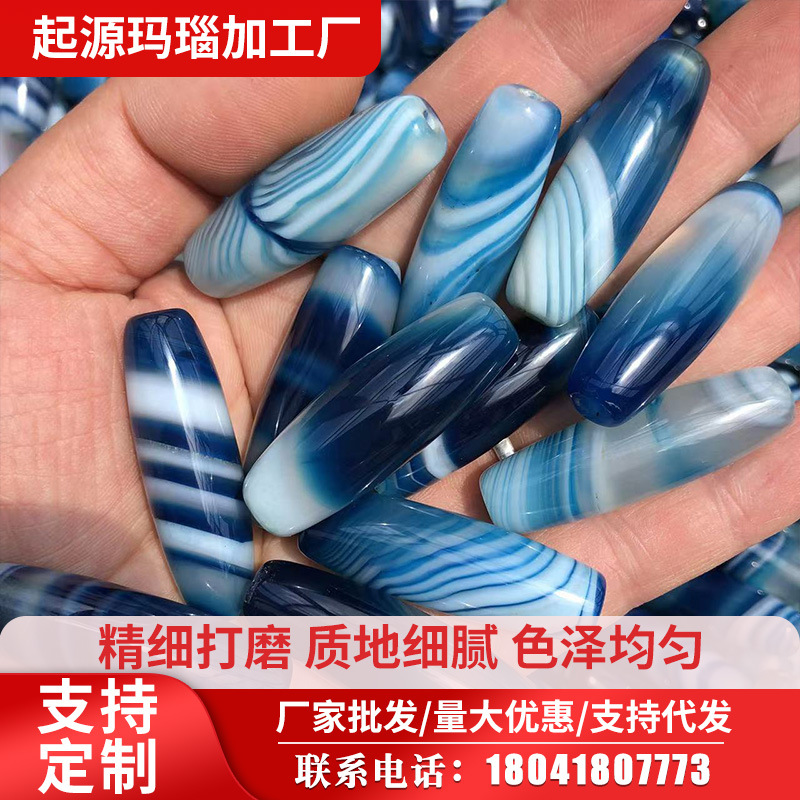 缠丝玛瑙蓝沁象形佛眼小天珠勒子 diy散珠配饰饰品厂家批发-阿里巴巴