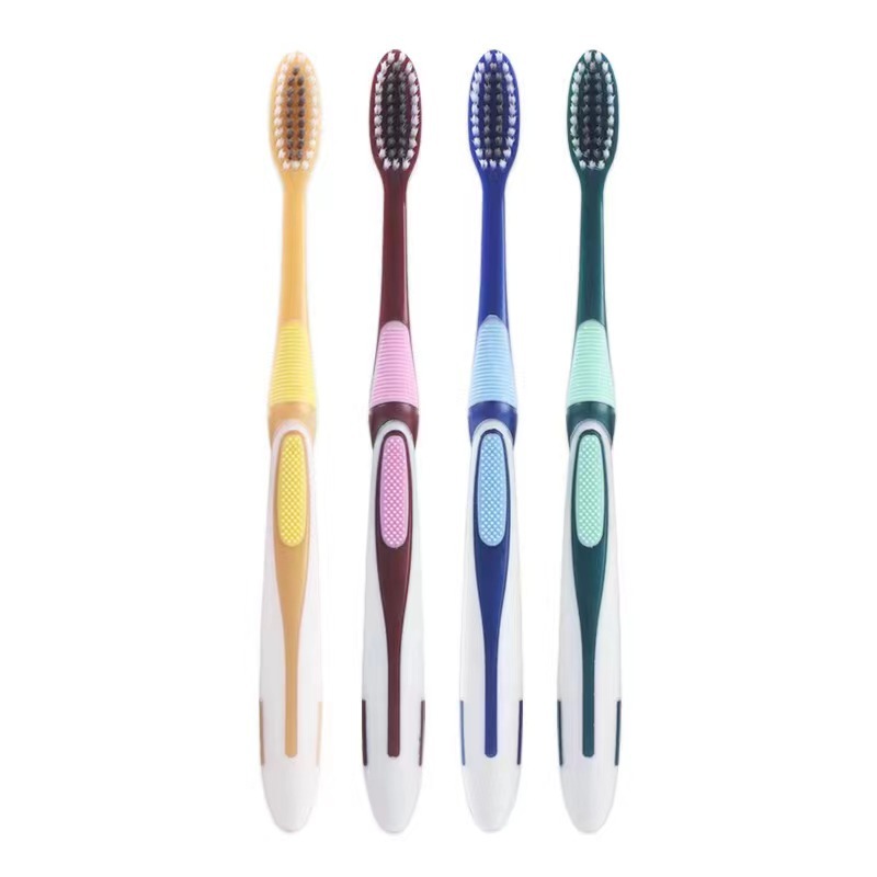 Soft-Bristle Toothbrush Independent Packaging Adult Home Use Toothbrush Removing Smoke Spot Tooth Stain Tooth Yellow Cleaning Whitening Bamboo Charcoal Toothbrush