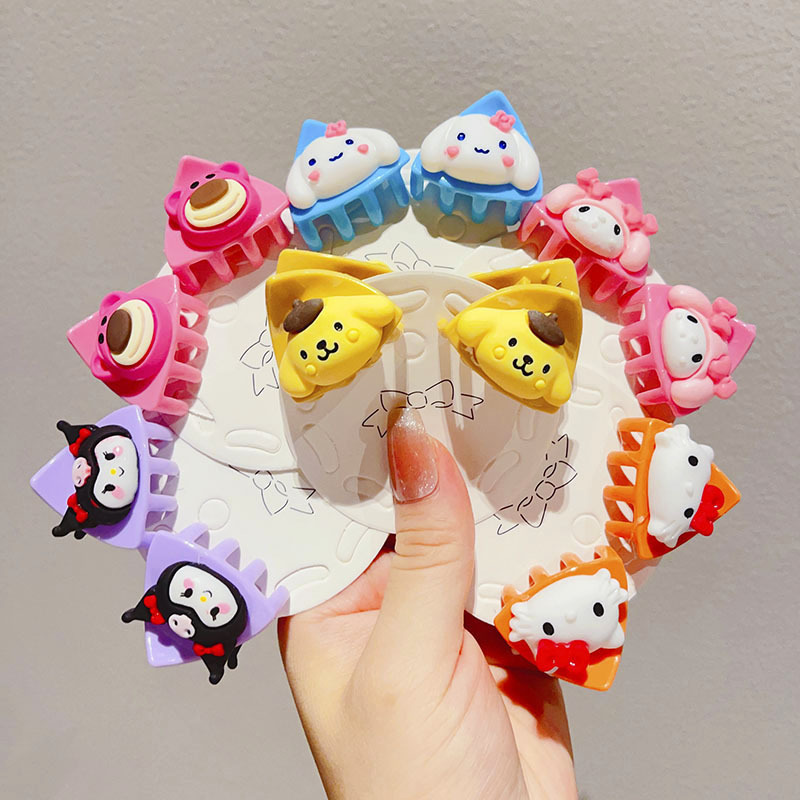 one-pair package ~ children‘s cartoon sanrio cat ears barrettes girls small jaw clip little girl cute broken hair hairpin