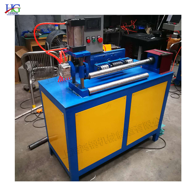 桌椅凳脚钢管压花机 电动圆管花纹滚压成型机 不锈钢烤火架滚花机