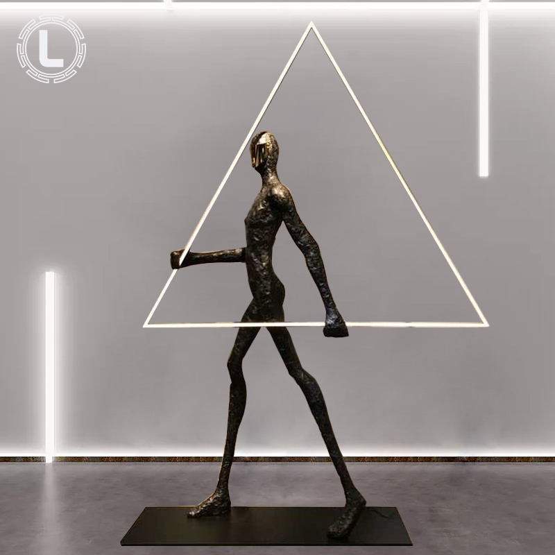 Modern Humanoid Art Sculpture Creative Floor Lamp Home Exhibition Hall Hotel FRP Large Decorative Figure Ornaments