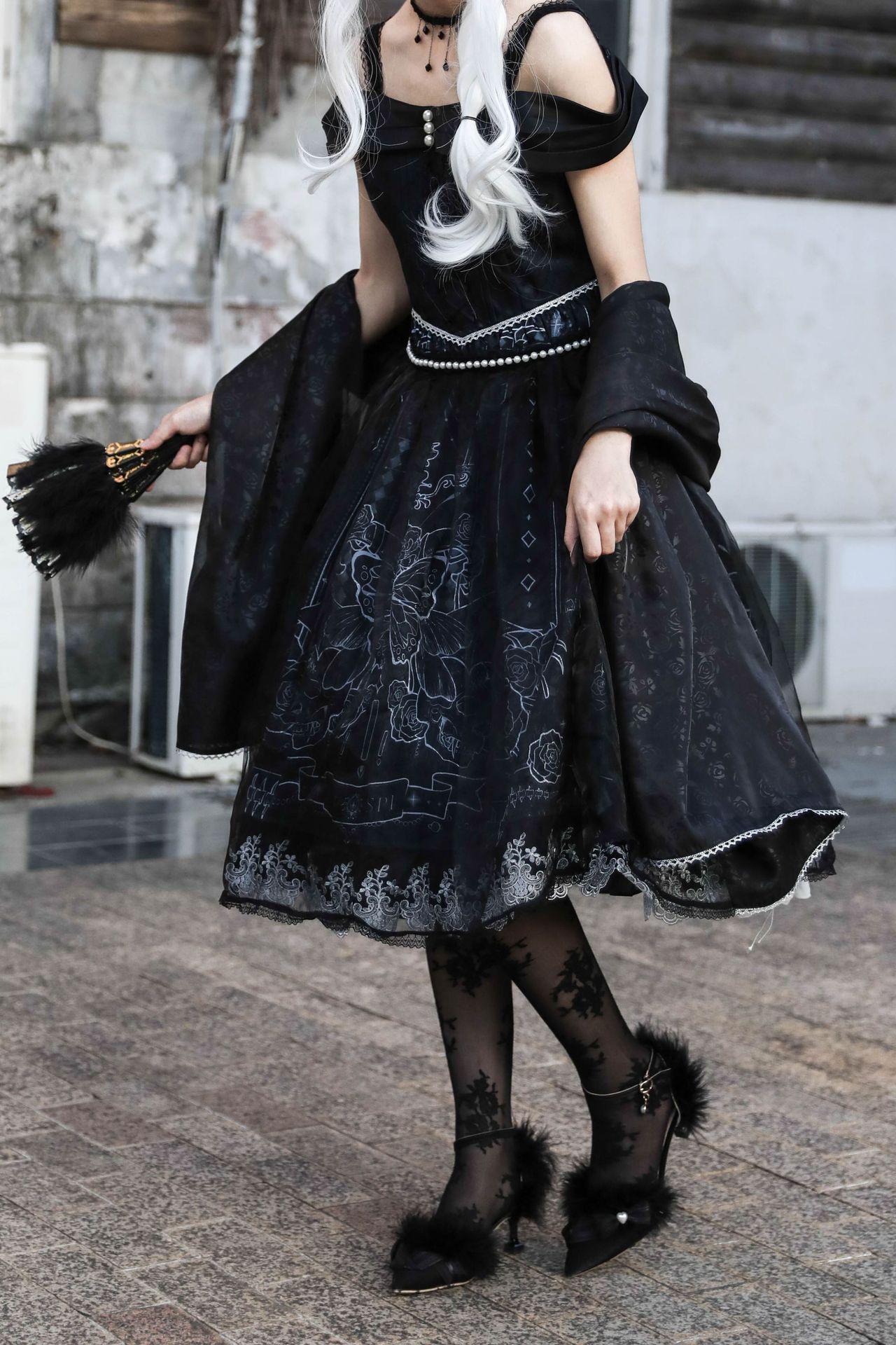 爆款热销复古玫瑰刺绣白丝连裤袜网红薄款优雅百搭lolita袜子女