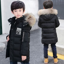 男童棉衣2021新款加厚保暖棉袄冬季中长款韩版字母棉服冬装外套潮