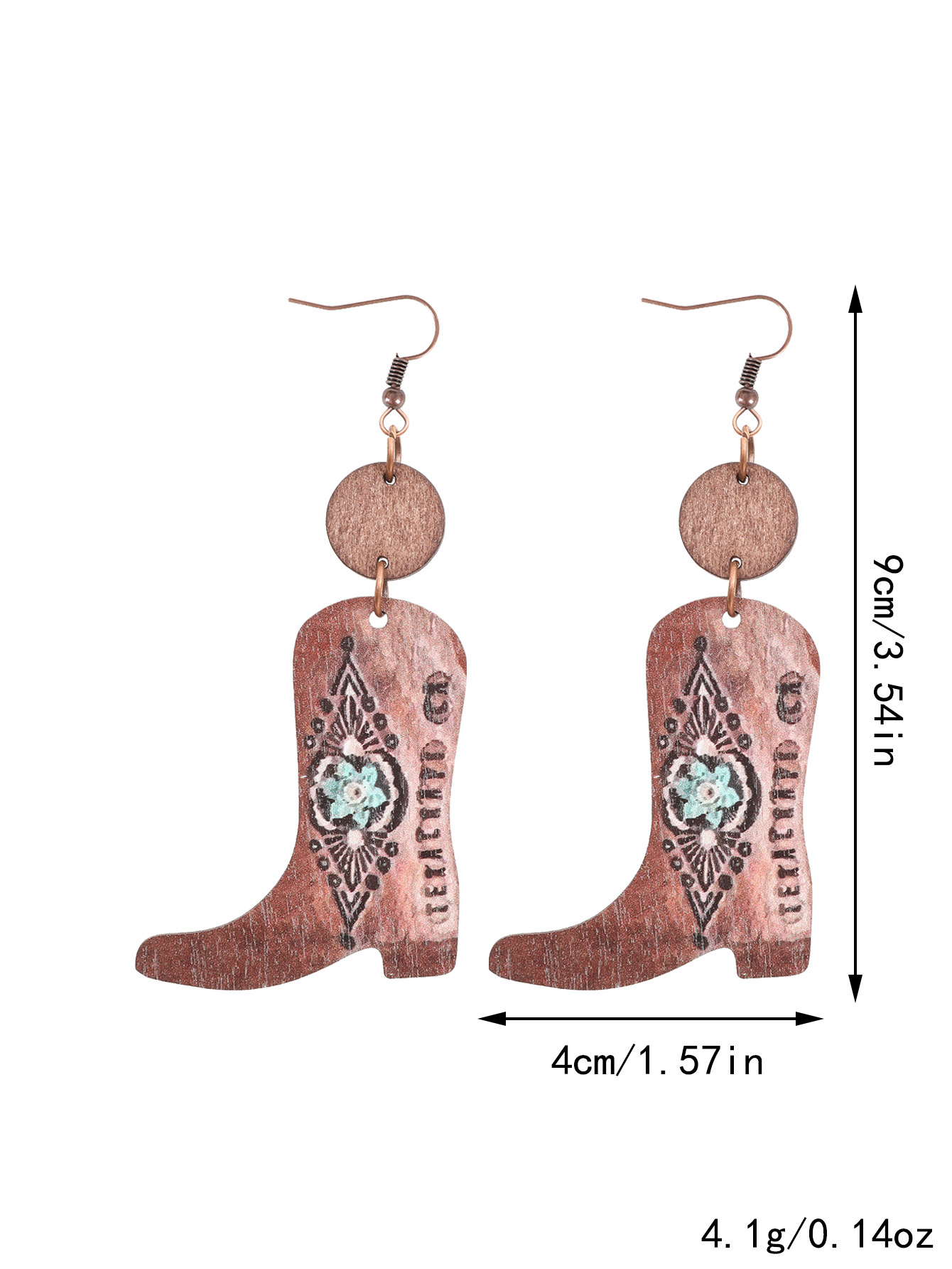 Western Style Plant Flower Earrings Retro Ethnic Style Long Boots Earrings for Women Amazon AliExpress Cross-Border