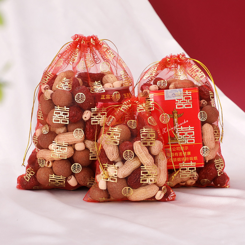 结婚喜糖袋纱袋喜糖盒专用装喜糖袋子喜袋婚礼糖盒糖果盒礼盒宇坤