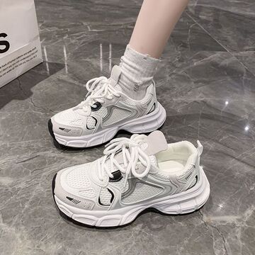 老爹鞋女新款春季女鞋子百搭厚底爆款小白鞋休闲运动鞋女一件代发