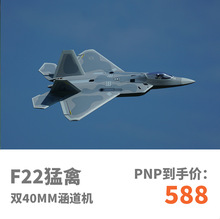 Twin 40mm F-22 Raptor 4S电动涵道模型飞机
