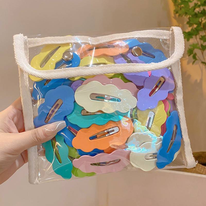 彩色波浪云朵bb夹发饰可爱发卡发饰女糖果色刘海碎发网红夹子头饰