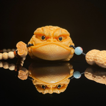 高货龙血金丝竹雕刻恶霸大金蟾竹雕手把件解压玉竹竹根雕蟾蜍文玩