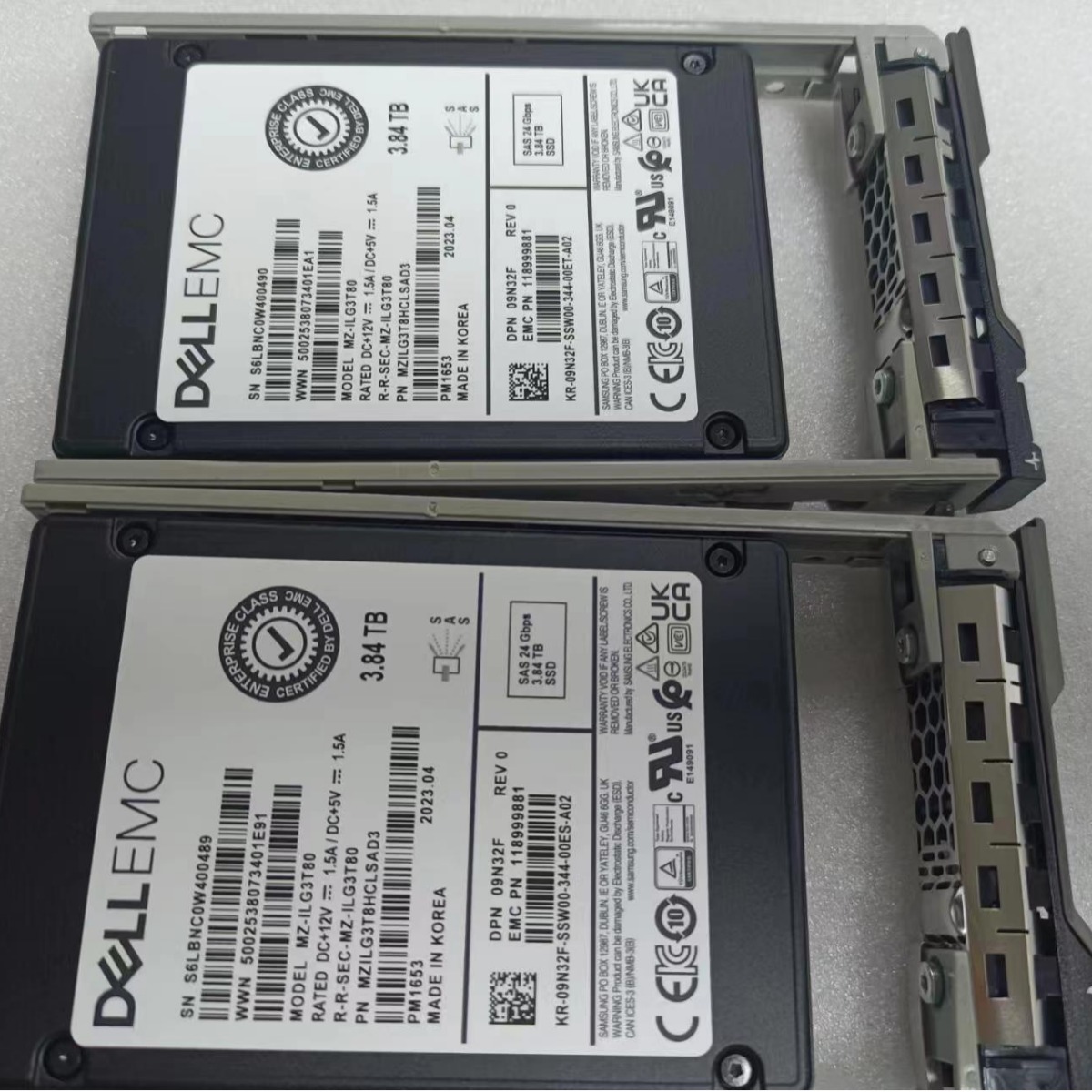 适用服务器存储 戴尔固态硬盘2.5英寸3.84t sas/1.92t sas 7.