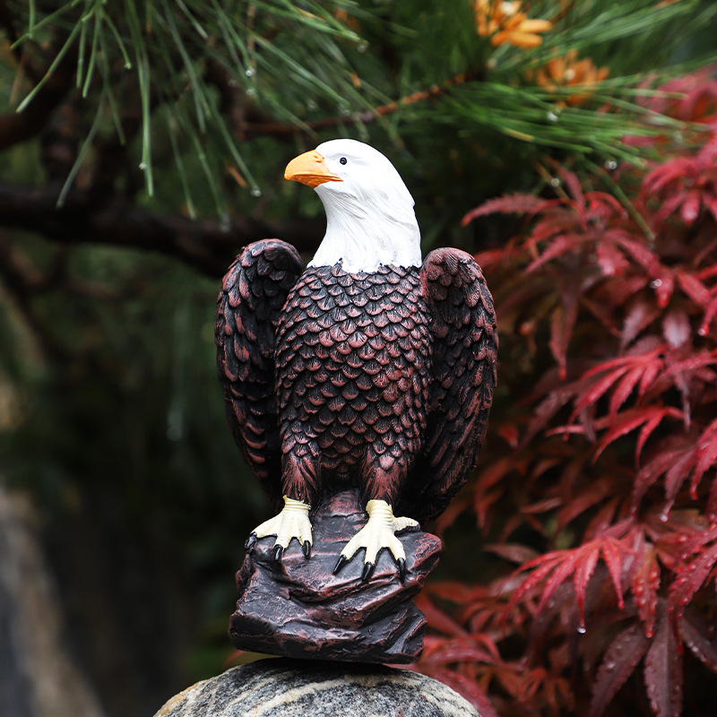 Cross-Border New Eagle Decoration Carving Model Bird Home Decoration Pastoral Style Desktop Resin Crafts