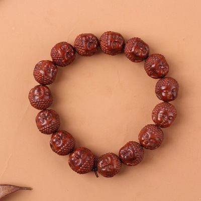 印尼三眼紫金鼠雕刻宝宝佛12-13mm 精雕招财鼠抖音快手直播供货