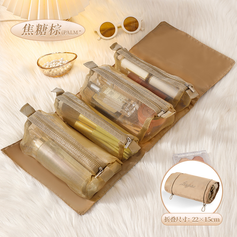 Lt Lazy Four-in-One Cosmetic Bag Ins Style Cosmetics Storage Bag Portable Liu Yifei Same Wash Bag Wholesale