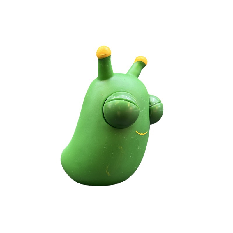 Squinting Cabbage Worm Decompression Squeezing Toy Vent Cabbage Worm Children Education Creative Squeeze Cabbage Worm Eye-Blowing Toy Wholesale