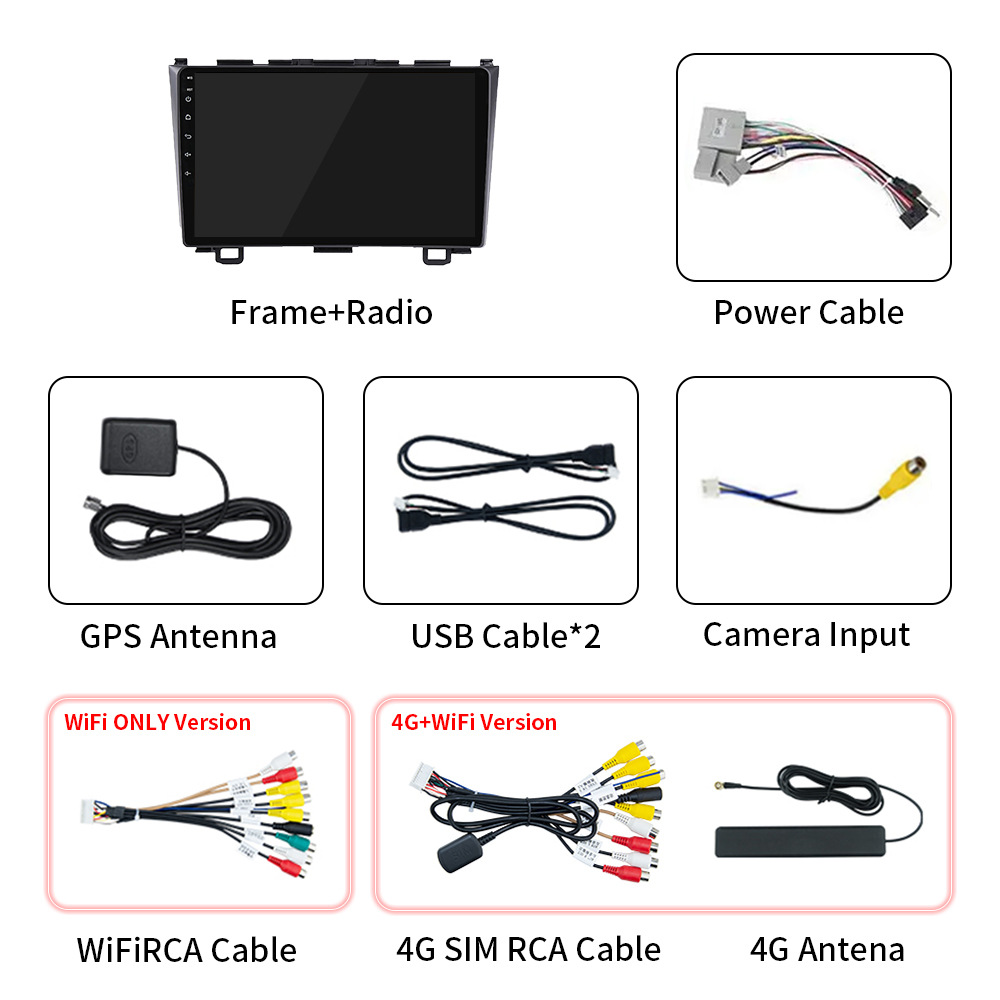 For Cross-Border Applications Honda CR-V 2007-2011 Wireless CarPlay Large Screen Android Car GPS Navigation