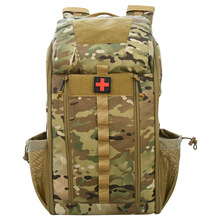外贸新款户外战术医疗背包 多功能迷彩收纳背包内含三个战术小包