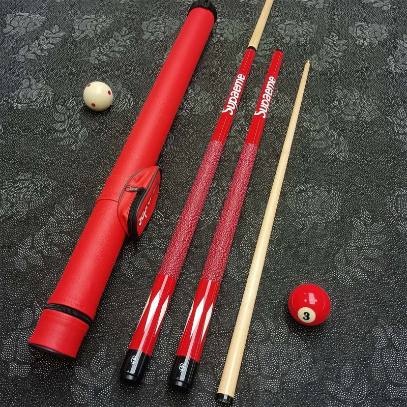 红色台球杆套装小头桌球杆台球公杆克球杆公杆中式黑8八球杆-阿里巴巴