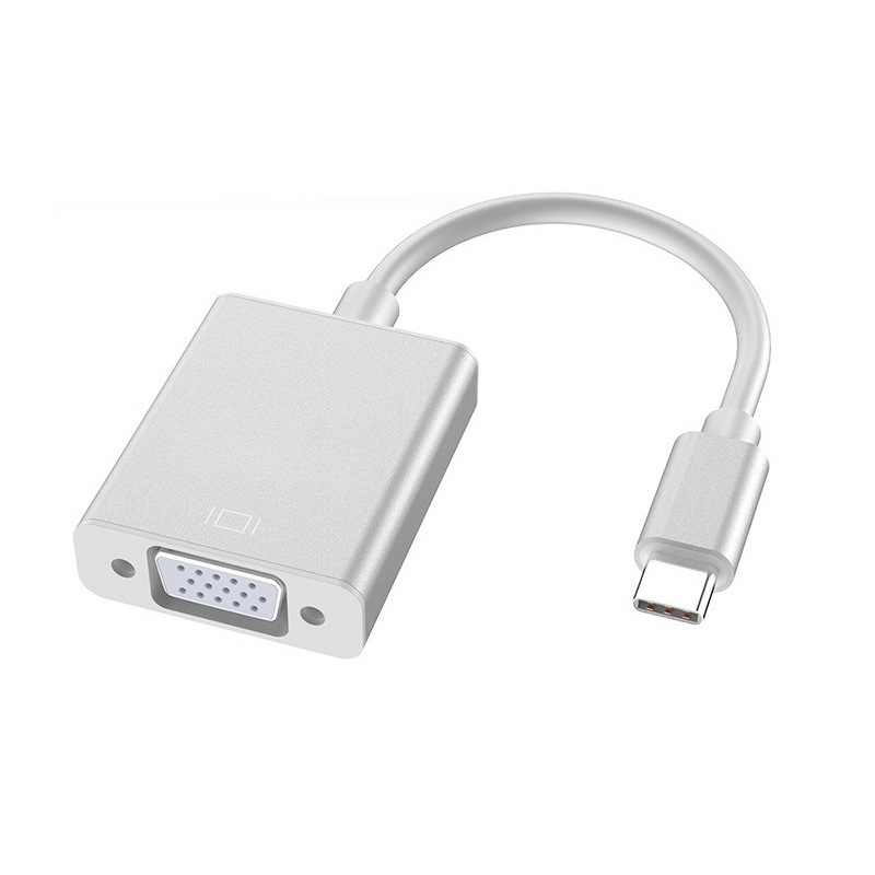 跨境typec转vga转接线1080p笔记本电脑扩展转换器手机同屏转接线