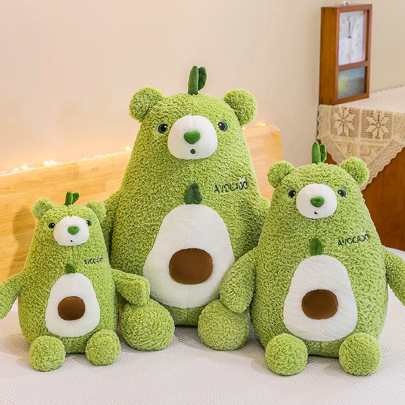 Cross-Border New Arrival Cute Avocado Bear Trumpet Doll Plush Toys Siesta Pillow Girl Children's Birthday Gifts