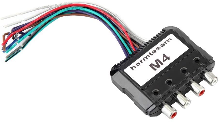 四路高转低音频转换器 四进四出4声道 带功放控制线 高保真转换器