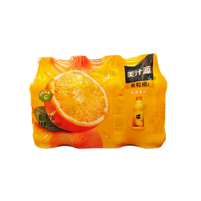 美汁源果粒橙300ml*12瓶装 果味饮料迷你小瓶膜包整件批发