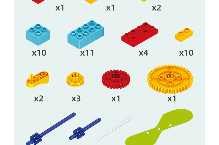 兼容乐高大颗粒积木9656机械组齿轮百变拼装早教教具儿童益智玩具