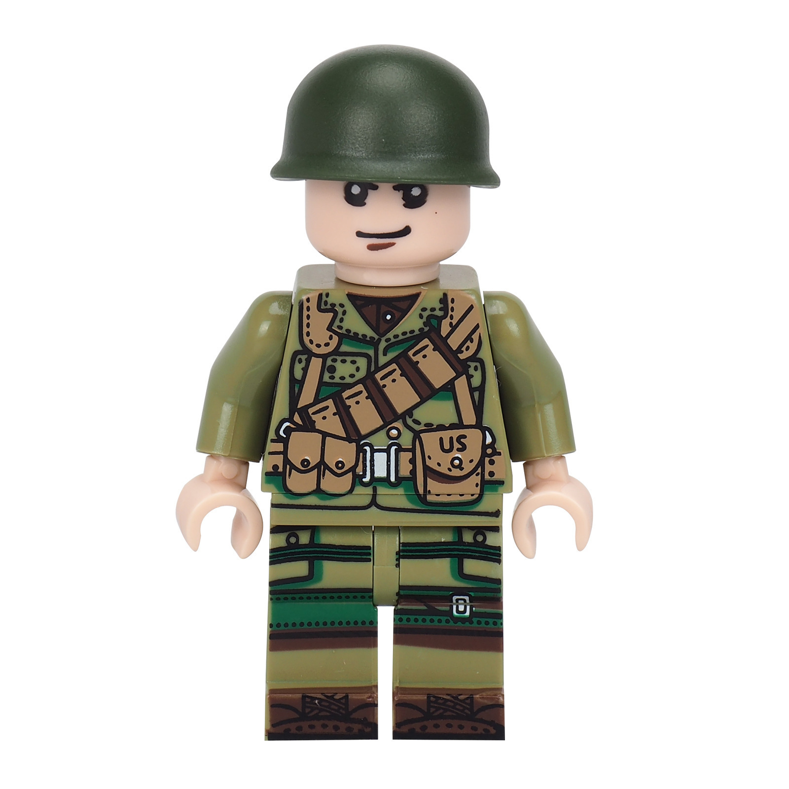 兼容乐高跨境军事人仔积木二战军事系列八路军德军意军英小玩具