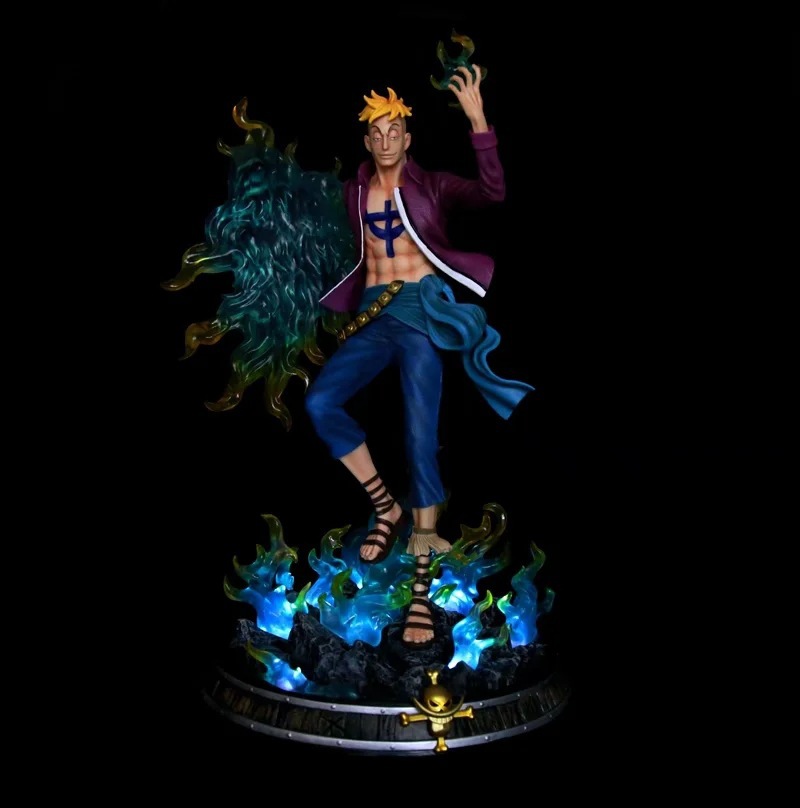 优质版 海贼王 gk梦幻不死鸟 马尔科雕像 可发光 手办模型 盒装