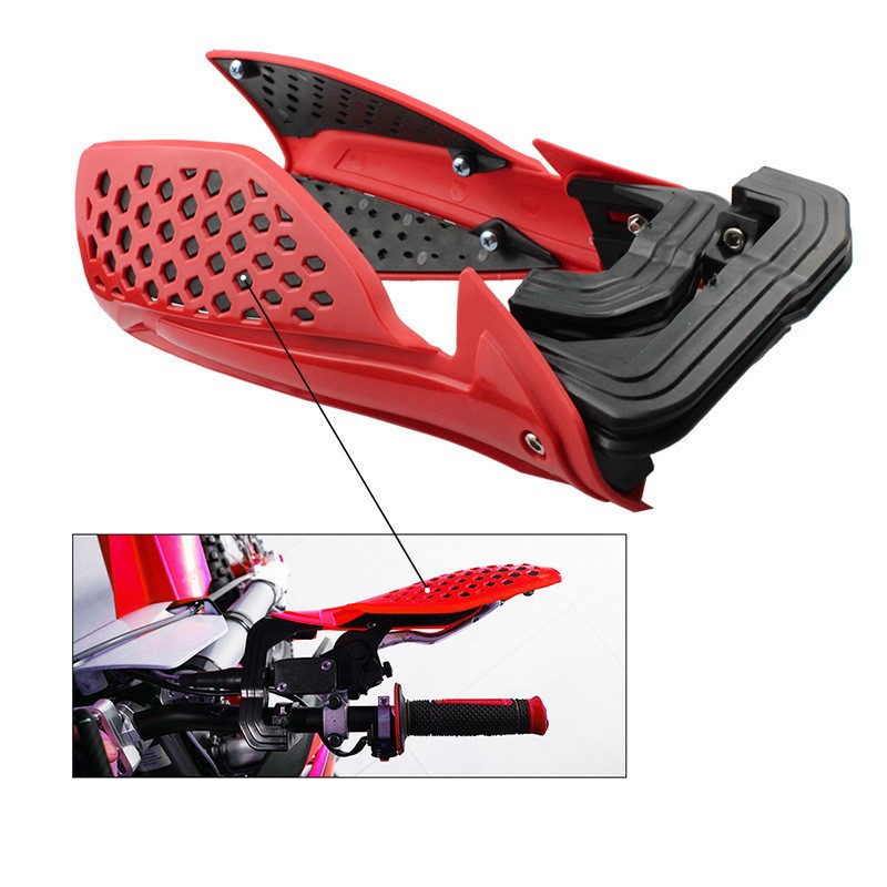 越野摩托车改装配件护手挡风护弓 双色方格护手防摔保护罩护手