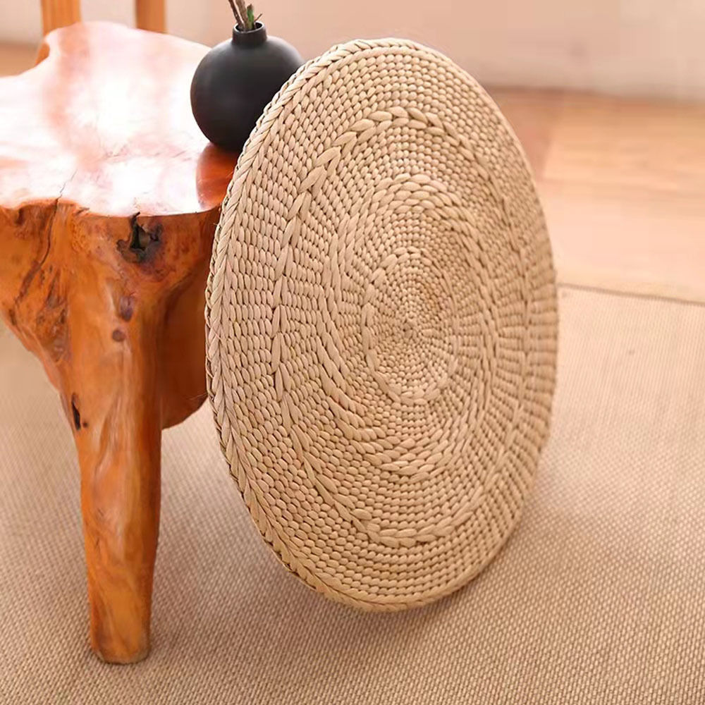 草编榻榻米草垫子手工蒲团阳台坐垫新中式圆形加厚禅修垫跪拜垫
