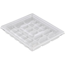 加厚一次性饺子盒透明速冻水饺盒馄饨托盘15 20格餐盒外卖打包盒