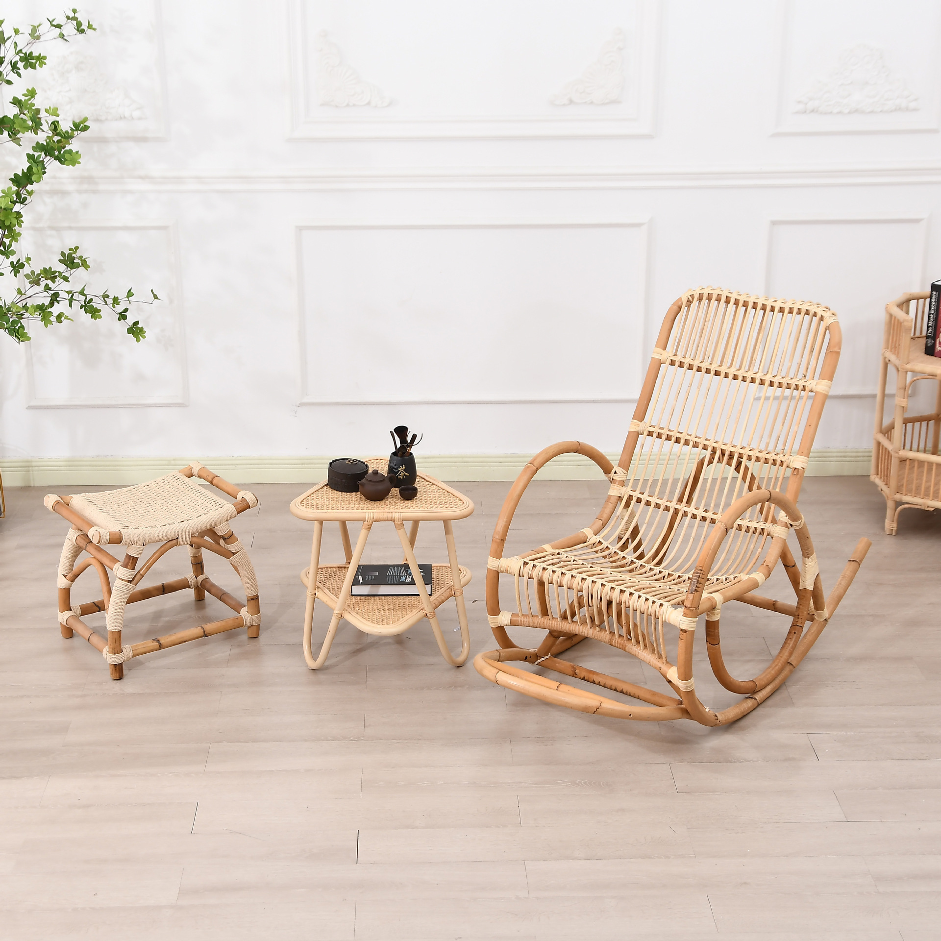 红木家具缅甸花梨木摇椅躺椅大人仿古中式逍遥椅家用全实木摇摇椅