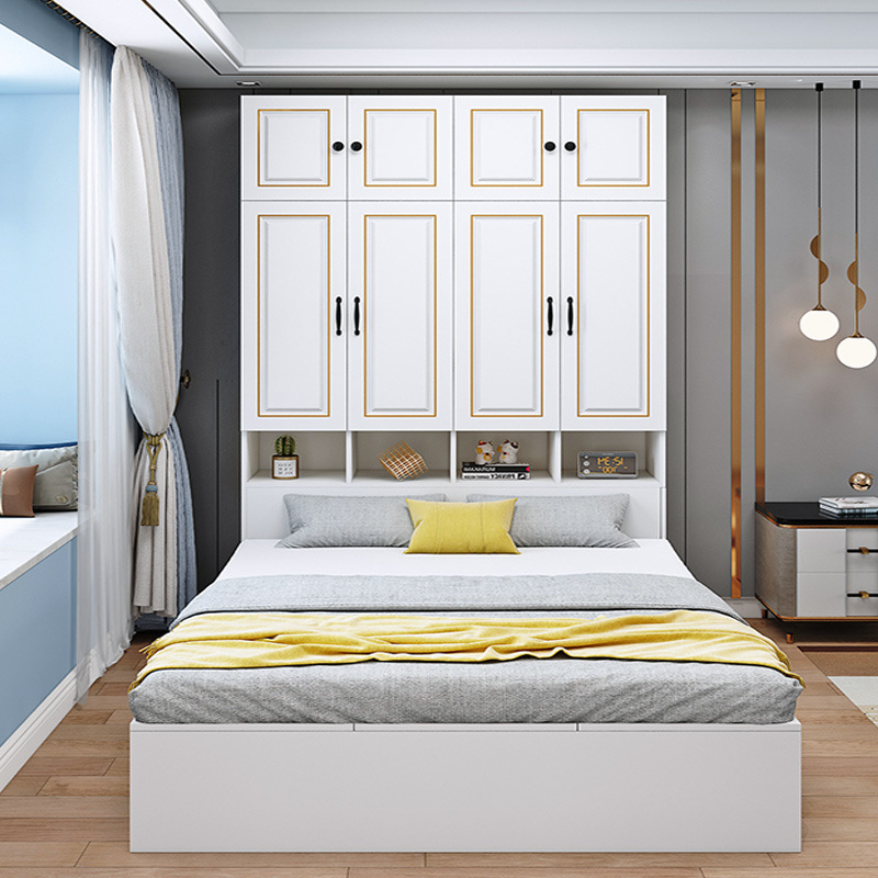 衣柜床一体实木多功能儿童榻榻米床卧室衣帽间小户型床柜一体床