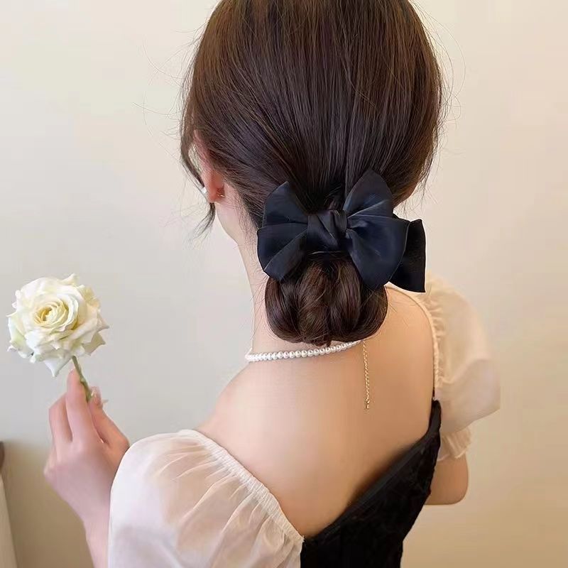 Elegant Bow Bun Grip Female Online Influencer New Elegant Hair Clip Women's Back Head Hair Clip/Hair Accessory Wholesale