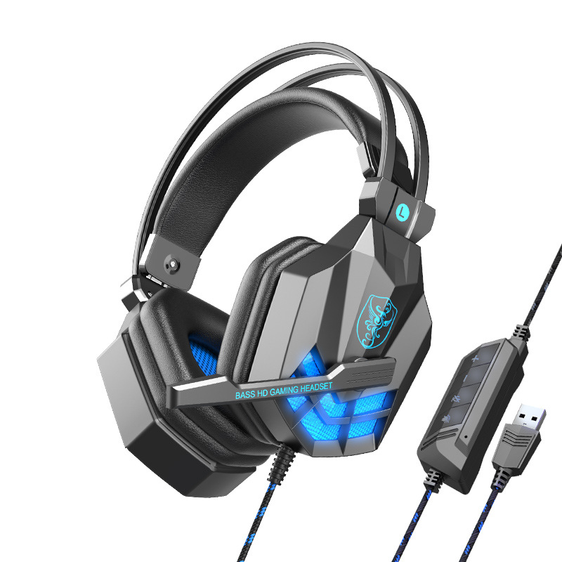 Soyto Exclusive for Cross-Border Computer Headset Wired Huaqiang North Gaming Headset for E-Sports Head-Mounted Headset Generation Wholesale